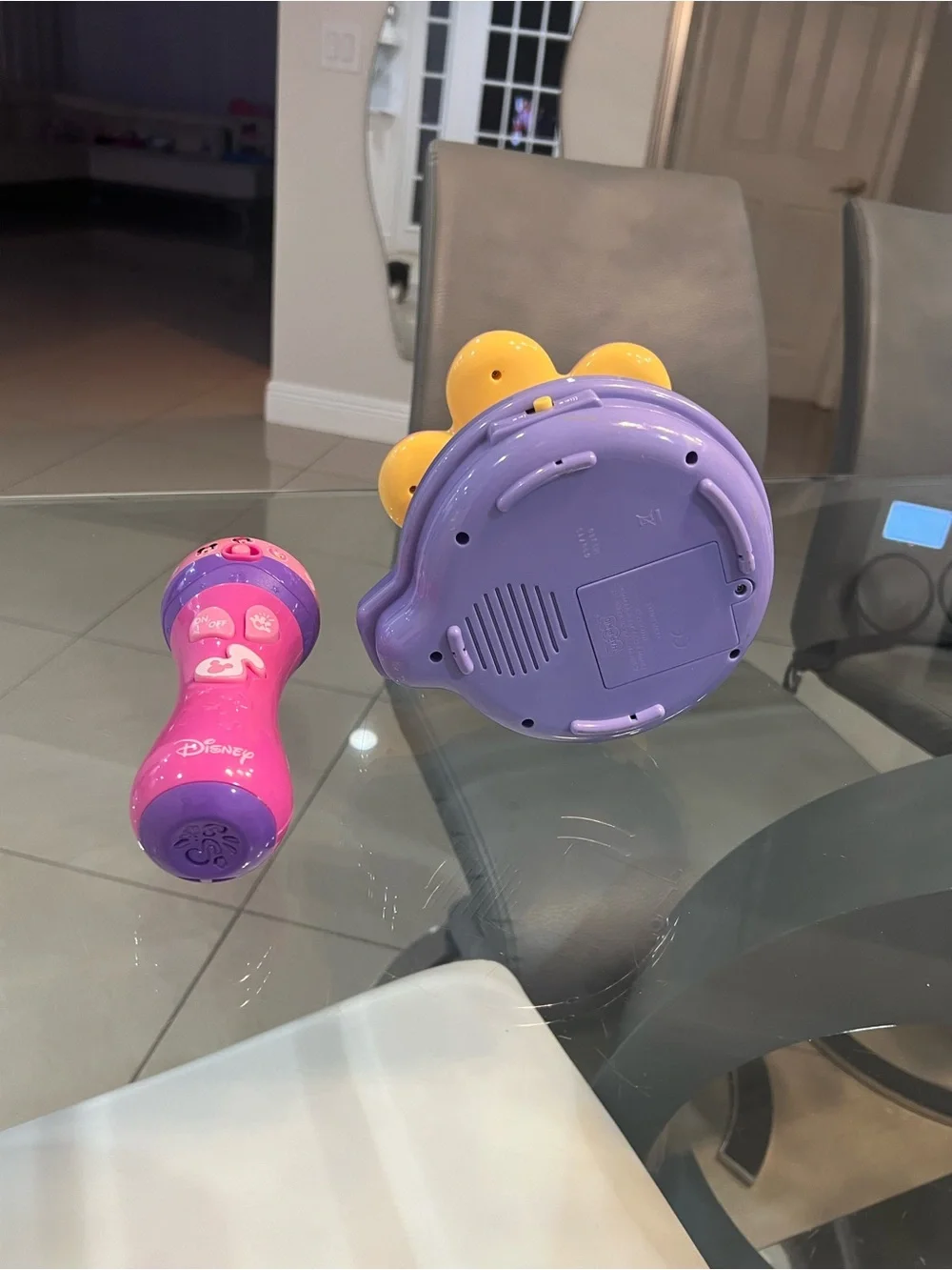 Disney Baby/Toddler Minnie Mouse Microphone + Musical spinning Toy bundle